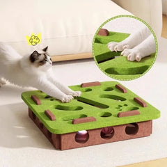 New Cat Puzzle Toy Felt Tunnel Box Cat Playing Toy With Ball Indoor Entertainment Hunting Indoor Kitten Toys Cat Supplies Pet Shop