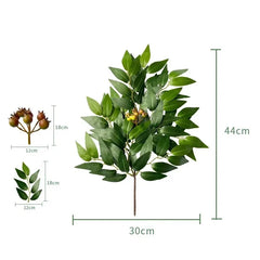 Fake Plant Home Living Room Decor Simulation Green Eucalyptus Leaves Jungle Arrangement Flower Arrangement Accessories