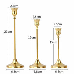 Cross-Border Retro European Creative Trumpet Bell Base Light Luxury Nordic Style Metal Iron candle holders Holder Home Decor