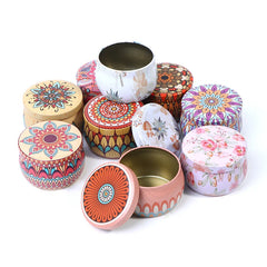 Classic Scented Candles With Candles Jar Vintage Tinplate Box Dried Flowers Fragrance Candle Box Home Decoration Wedding Gift