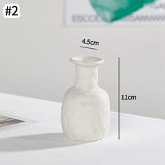 INS Nordic White Ceramic Vase – Decorative Flower Pot Home Decor