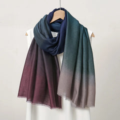 New Tie-dyed Cotton Hijabs For Women Scarf Plain Shawls Wrap Femme Musulman Ombre Viscose Headscarf Islam Turban Headband Scarf