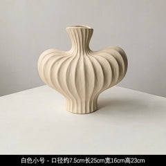 Livetai Wabi-Sabi Handmade Ceramic Vase, Organic Artistic Flower Pot for Living Room, Study & TV Console, Modern Boho Decor