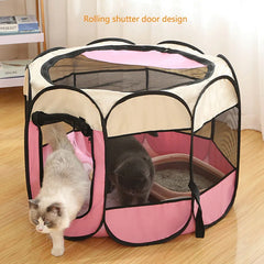 Foldable cats, dog kennels, cats, dogs, delivery rooms, pets, octagonal cages, breathable fences, tents, claw-resistant Pet Shop