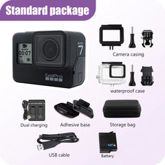GoPro Hero 7 Black  Special Bundle Action Camera Go Pro Hero7 Sport camera  12MP Photo Live Streaming Cam 4K 60fps 1080P 240fps