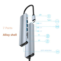USB C Hub Splitter to 4K HDMI-Compatible USB 3.0 Type C Adapter SD TF Docking Station for MacBook iPad Samsung S22 Dex Laptop