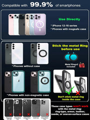 Strong Magnetic Car Phone Holder Foldable 360° Adjustable Vacuum Suction Mount Universal for Car, Desk, Bathroom