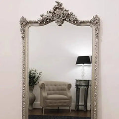 Vintage Living Room Mirrors Full Body Floor Nordic Princess Design Mirrors Full Body Gold Luxury Espejos De Piso Room Decoration