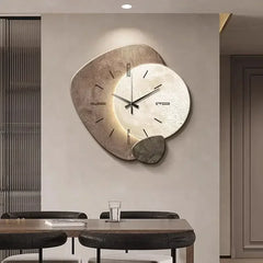 [3D imitation]Modern Clock with Light Design Clock Minimalism Wall Clocks Stylish Large Living RoomMechanism Silent Decor