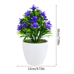 1pc Artificial Potted Plant Small Bonsai Flowers Pot Simulated Tree Ornaments Wedding Home Hotel Office Table Decor Fake Plants