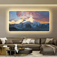 Digital perpetual calendar electronic clock hanging watch decoration artist uses restaurant clock wall hanging light Home Decor