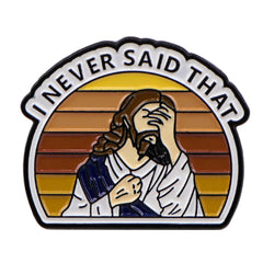 Sacred Jesus Enamel Pins Funny Cartoon Quotes Pin Badge on Backpack Women's Brooches Costume Accessories Fashion Jewelry Gifts