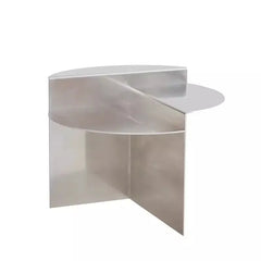 MOMO Stainless Steel Coffee Table Wabi-sabi Style Round Metal Coffee Table Korean Netflix Designer Models Side Table Living Room Furniture