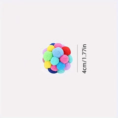 1/3PCS Cat Toys Cat Plush Ball Toy Pet Elastic Bell Ball Self Hi Ball Playing Cat Colorful Woolen Ball Pet Shop