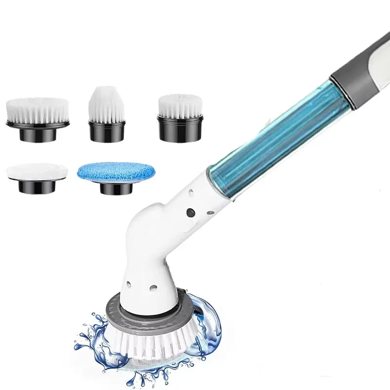 Electric Spin Scrubber, Bathroom Cordless Cleaning Brush Power Scrubber with  Replaceable Brush Heads, Electric Cleaning Brush