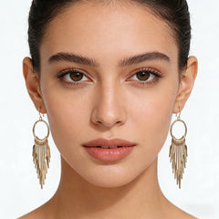 Gold Tassel Earrings – High-End Versatile Daily Fashion for Women