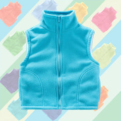 3 to 10 Years Teenager Outwear Waistcoats Sleeveless Jackets Children's Vest For Boy Girl Polar Fleece Baby Kid Vest Warm Winter