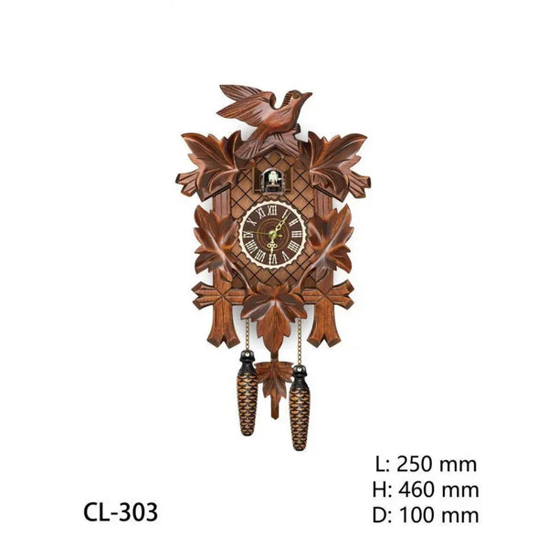 Big Fashion Wooden Cuckoo Clock Handmade Wall Cuckoo Alarm Clock Traditional Wooden Clock Living Room Home Wall Clocks For Decor