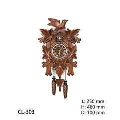 Big Fashion Wooden Cuckoo Clock Handmade Wall Cuckoo Alarm Clock Traditional Wooden Clock Living Room Home Wall Clocks For Decor