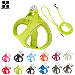 Dog Harness Leash Set for Small Medium Dog Adjustable Reflective Puppy Cat Harness pet Vest Chihuahua Dachshund Outdoor Walking Pet Shop