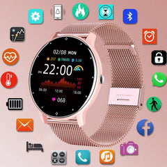 LIGE Waterproof Women Smart Band Watch Real-time Weather Forecast Men Watches Sports Ladies Smart Watch For Women Android IOS