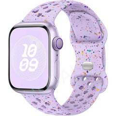 Sport Strap for Apple Watch Band 44mm 45mm 46mm 49mm/38mm 40 41mm Colored Particles Rubber Band IWatch Ultra 11 10 9 8 7 6 5 SE