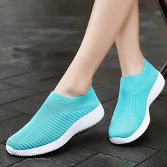 Women Sneakers Slip On Sock Shoes Women Flat Shoes Casual Sneaker Women's Sports Shoes Breather Vulcanize Shoes For Women Zapatillas