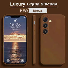 Delicate Liquid Silicone Camera Lens Protector Cases For S23 S24 S25 FE For Samsung Galaxy S23 S24 S25 S26 UItra Plus soft Cover