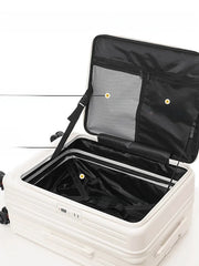 30-Inch Expandable Luggage Suitcase with Carry-On 20-Inch Flip Cover Pull Rod PC Travel Bag Large Capacity Side Opening Silent