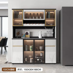 Nordic Glass Kitchen Cabinet Classic Display Decoration Luxury Kitchen Cabinet Storage Modern Szafka Kuchenna Furniture Home Kitchen & Dining Furniture