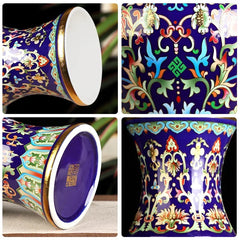 Jingdezhen-Ceramic Flower Vase Antique Enamel Pots for Plants Chinese Living Room Home Decor Versatile Practical Floor Ornaments