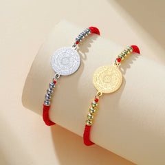 Lucktune Seven Angels Compass Bracelets Stainless Steel Women's Hand Bracelet Religious Amulet Jewelry Party Gifts Wholesale