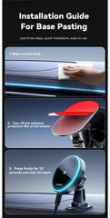 Essager 15W Magnetic Wireless Car Phone Holder Adjustable 360 Degrees Car Charger For IPhone15 14 13 Pro Samsung Universal Phone