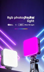 RGB Pocket Light Outdoor Photography Fill Light Live Streaming Photo Camera Full Color Photography Light