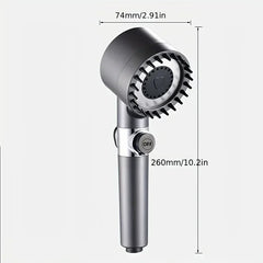 Shower Head Kit High Pressure for Hard Water Pressure Showers Replete for Bathroom Shower 3-mode Adjustable Spray with Massage