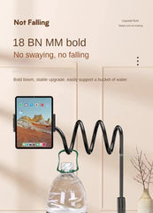 128cm Phone Holder Stand Lazy Bracket Headrest Bed 360 Flexible Long Arms Clamp Mount for IPhone Samsung and 3.5~6.7" Device