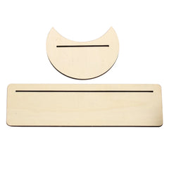 2pcs/set Wooden Tarot Card Display Stand Holder Sun Moon Phase Altar Base Witchcraft Magical Ritual Divination Meditation Tools