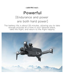 New L600 PRO MAX/PRO GPS Drone 5KM 4K Professional HD Dual Camera 3-Axis Gimbal 360° Obstacle Avoidance Brushless Quadcopter Toy