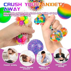 6PCS Mini Rainbow Squishy Stress Balls – Sensory Fidget Set