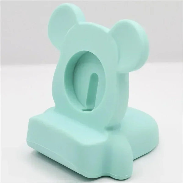 Mickey Mouse Charger Stand Minnie Desktop Holder for Apple Watch 9 8 7 6 5 4 iWatch 3 2 1 SE Cartoon Silicone Charging Base