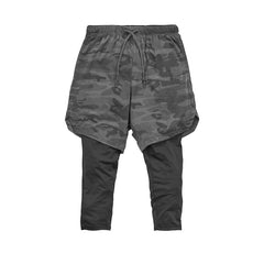 2 in 1 Compression Pants Mens basketball shorts Leggings sport Running Shorts High Elastic Dry Fit Training Tights Jogging Pants