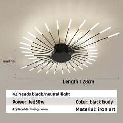 Nordic Ceiling Lighting for Living Room Bedroom Kitchen Led Ceiling Light Fixture Indoor Home Firework Decor Ceiling Lights