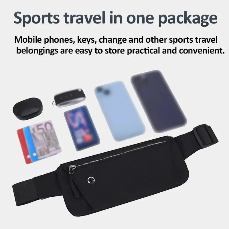 Running Waist Bag Sports Belt Pouch Mobile Phone Bag Men Women Waist Pack Lightweight Gym Sports Bag Waist Pack Adjustable Strap