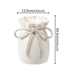 Nordic Bow Design Plastic Flower Vase – Modern Home Decor