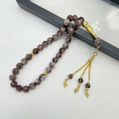 10mm 33PCS Glass Tasbih Islamic Prayer Beads Bracelet for Women