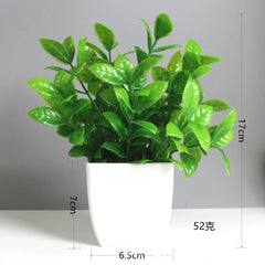 Artificial Bonsai Green Fake Plant Eucalyptus Flower Potted Plant for Indoor Outdoor Home Bedroom Garden Decoration Home Decor, Plants & flowers