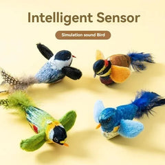 Bird Interactive Cat Toys Electric Sounding Birds Cat Chew Bite Plush Toys Cat Supplies Pet Shop