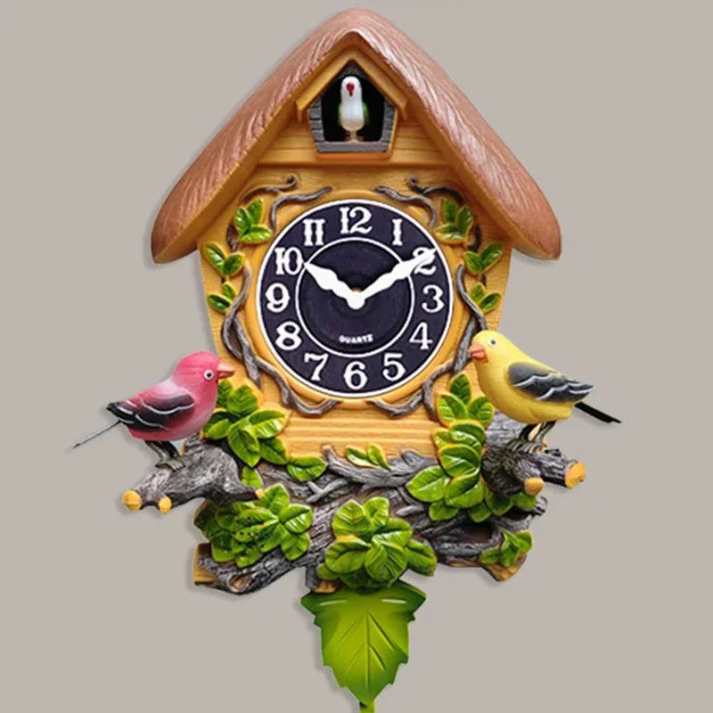 Cuckoo Wall Clock Silent Clocks Creative House Home Ornaments Interior Living Room Wall Decoration Items on The Hour Design