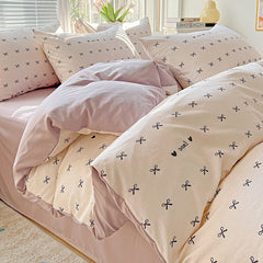 2025 Washed Cotton Double Yarn Single Quilt Cover Simple Wind Ins Wind Small Floral Korean Version Duvet Skin Friendly Bedding