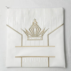 Jewish Tallit Bag With Crystal 2023 New Design For Jewish Prayer Shawl Zippered Embroidered PU Leather Bag